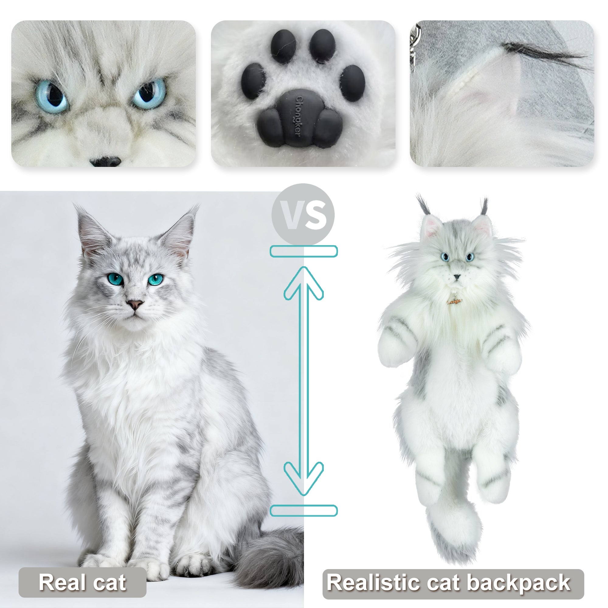 Silver Maine Coon Backpack